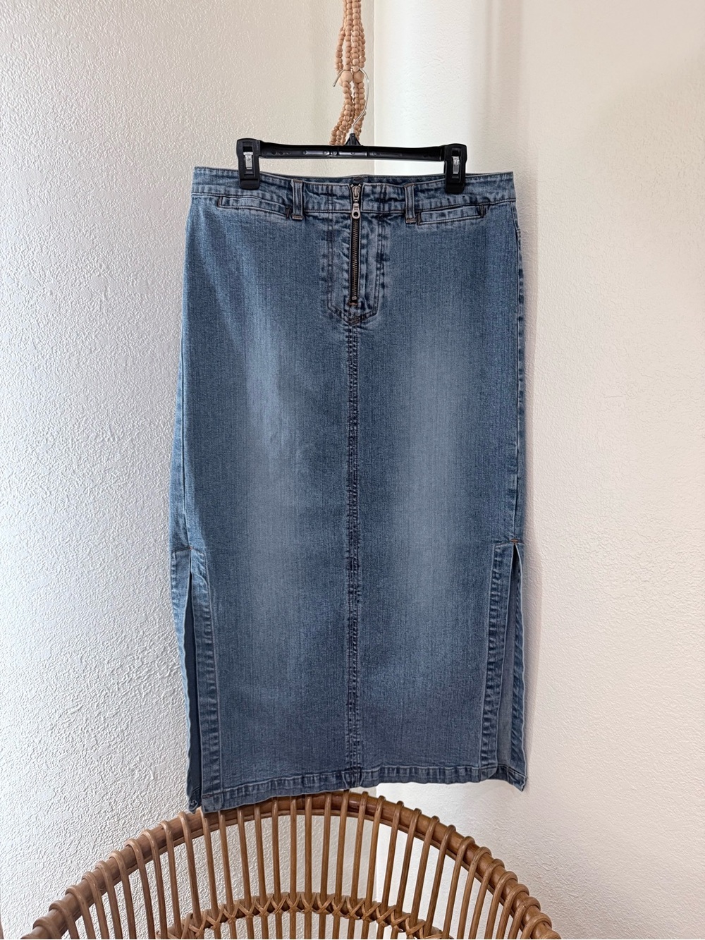 Venezia Denim Maxi Skirt